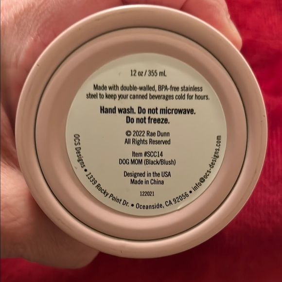 Rae Dunn Dog Mom Pink insulated can cooler - Picture 4 of 4